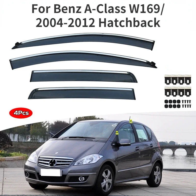 For Benz A-Class W169 2004 2005 2006 2007 2008 2009 2010 2011 2012 Accessories RWindow Visor Glasses Windows Trim Bright Strip