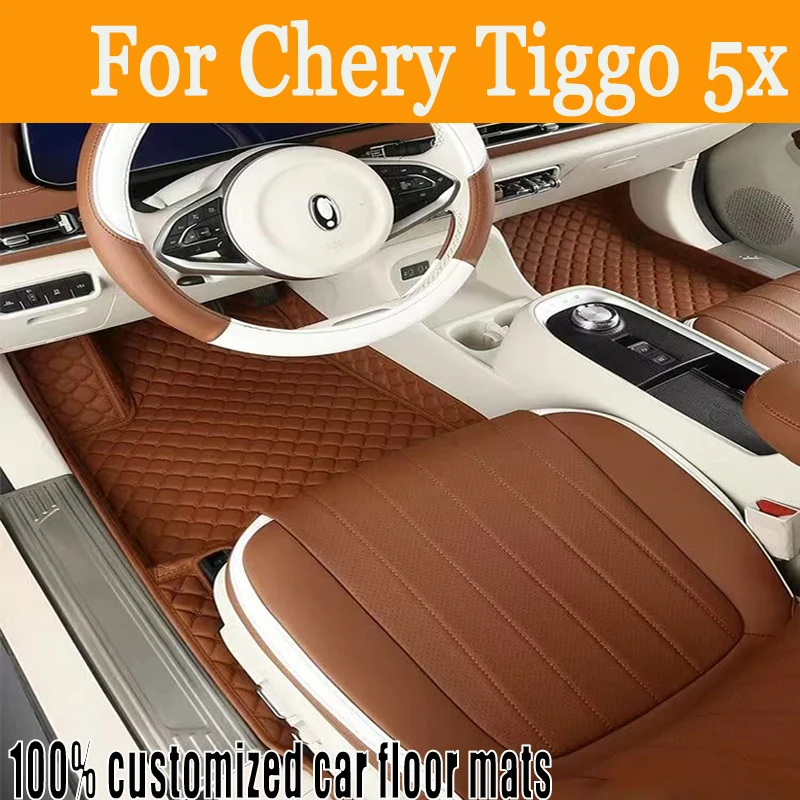 

Автомобильный коврик из искусственной кожи по индивидуальному заказу для Chery Tiggo 5x Pro 2023, защищает аксессуар для интерьера вашего автомобиля