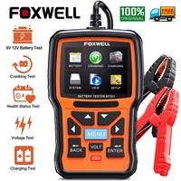 FOXWELL BT301 Car Battery Tester 6V 12V for AGM GEL EFB Regular Flooded Digital Battery Analyzer Diagnostic Tools