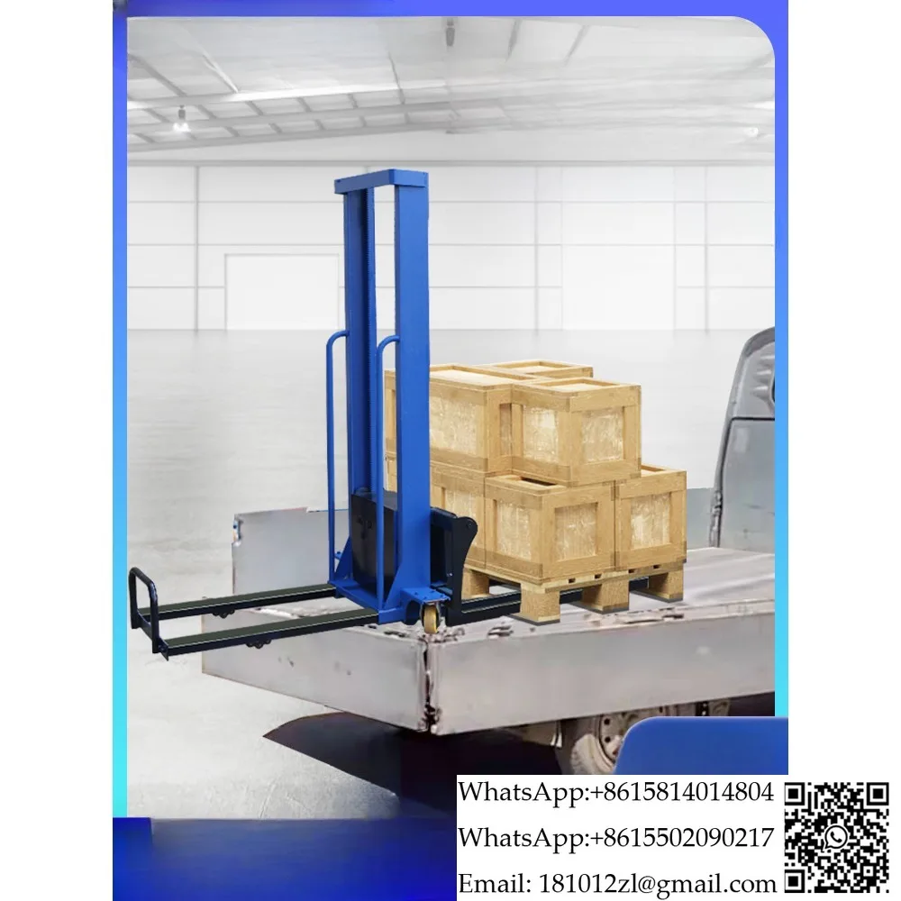 Electric forklift Electric lifting scaffolding site brick hoist remote control lifting platform small foldable mobile lift