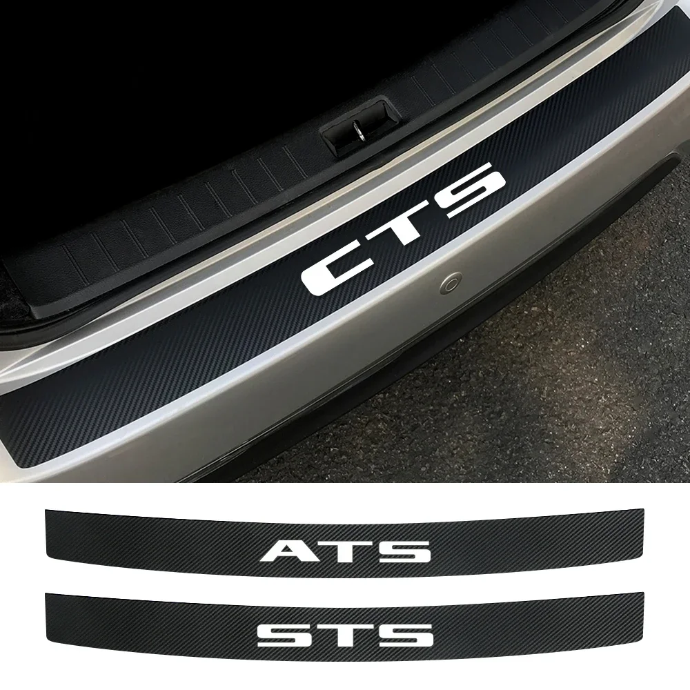 Car Rear Bumper Scuff Sill Cover Stickers For Cadillac ATS BLS CT4 CT5 CT6 CTS Escalade EXT SLR SLS SRX STS XLR XT4 XT5 XT6 XTS