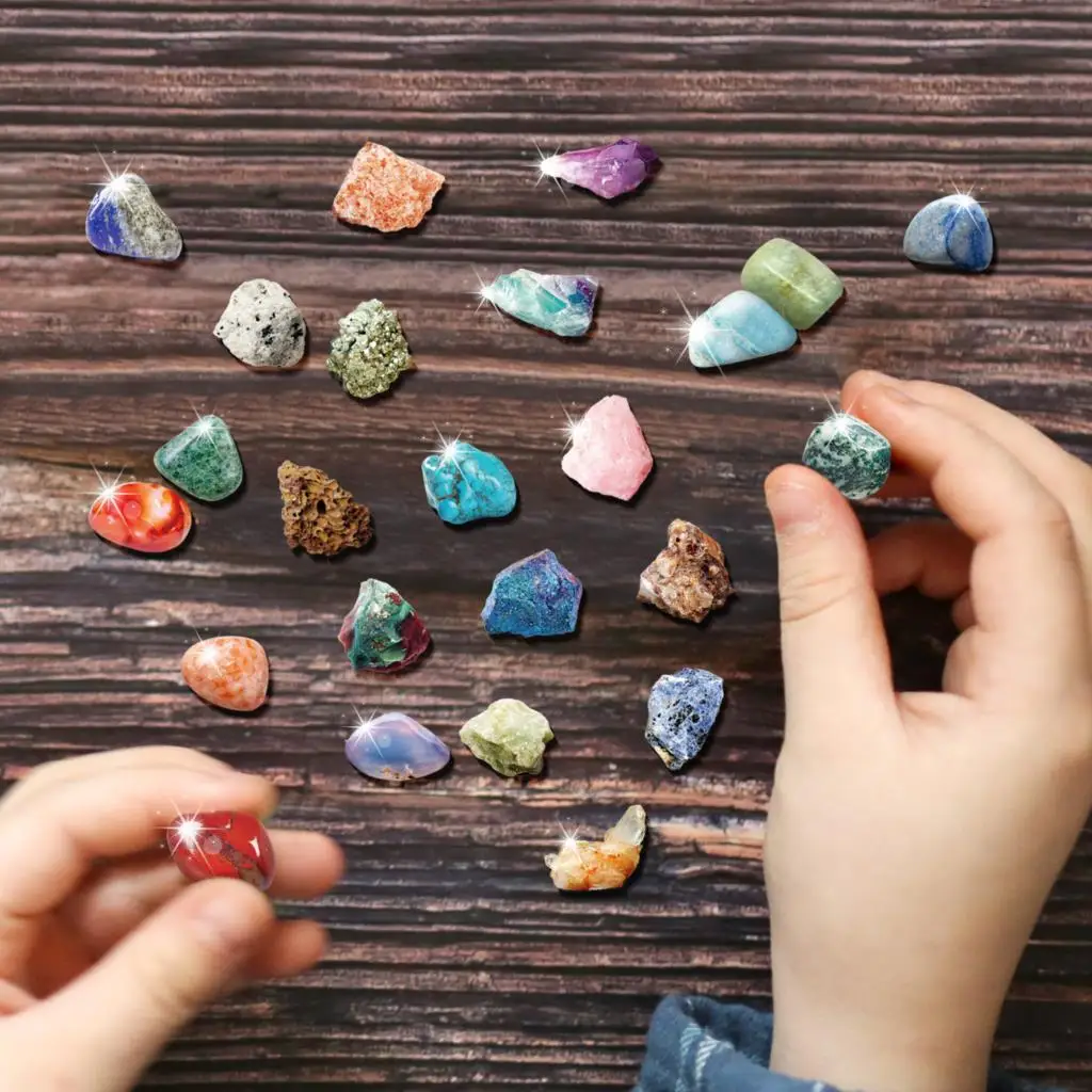 48pcs/Set Natural Crystal Stone Raw Mineral Specimens Irregular Rock Crystal Collection Research & Teaching Home Decoration Gift