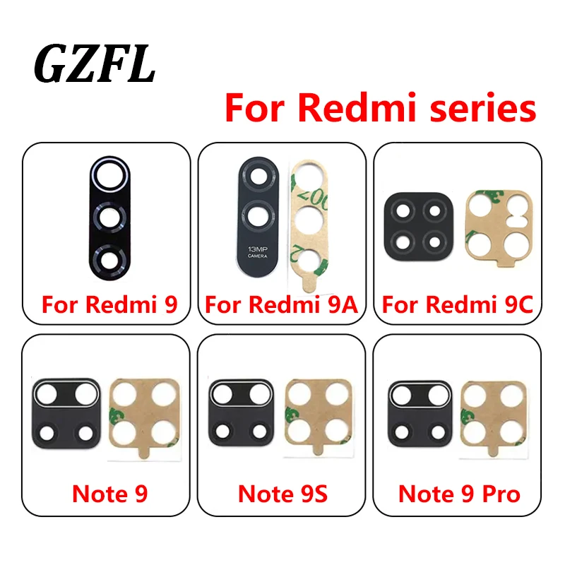 

Rear Back Camera Glass Lens For Redmi 9 9A 9C Note 9 9S 9PRO Replacement With Adhesive Sticker