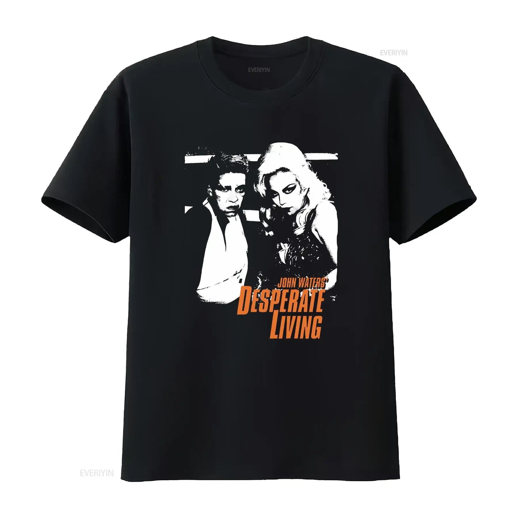 

Desperate Living T Shirt vintage Washed streetwear Versatile Casual Stylish Top For Everyday Wear Soft homme designer clothes