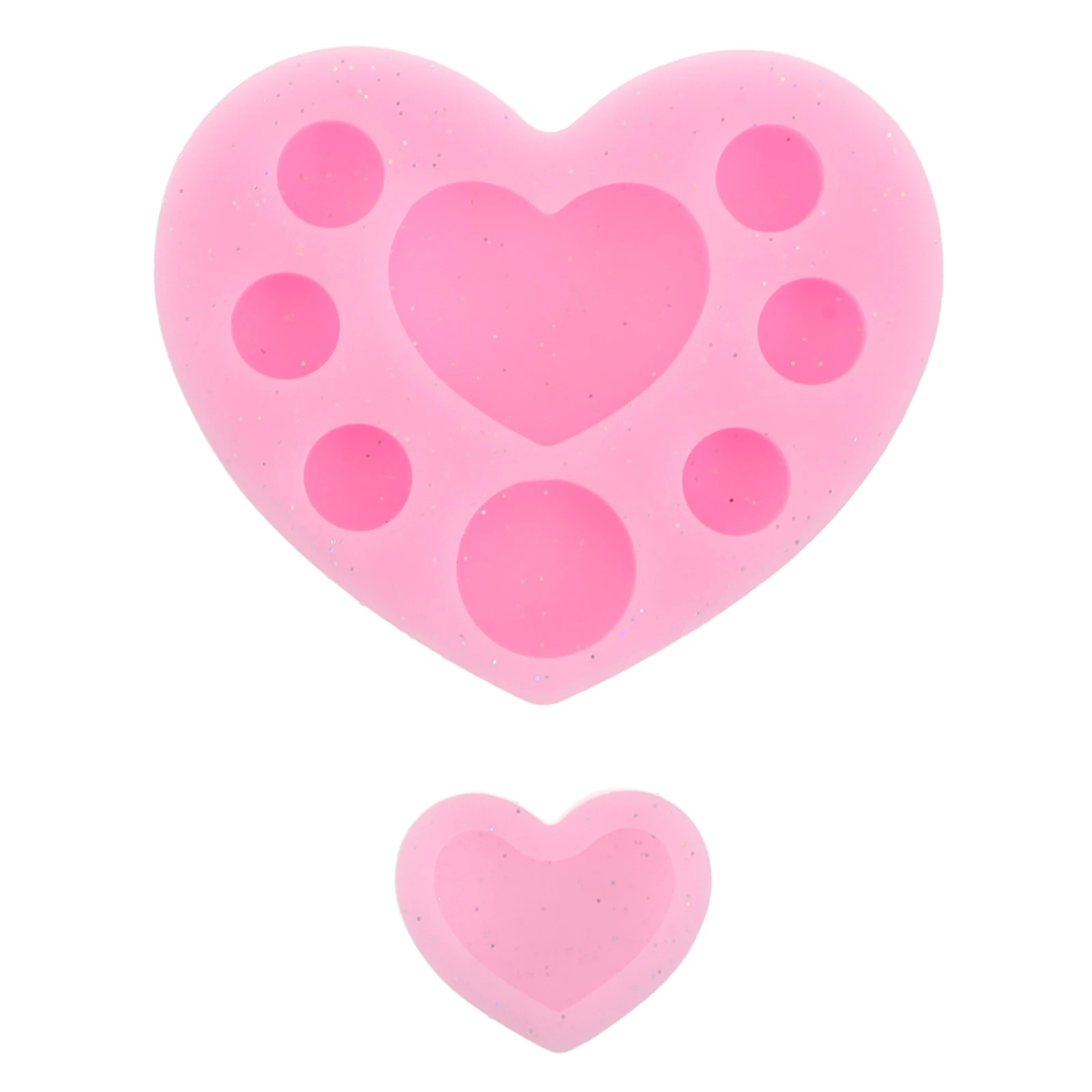 Paleta de tinte de cejas y pestañas en forma de corazón de silicona portátil, bandeja mezcladora reutilizable lavable, herramienta protectora para levantar pestañas