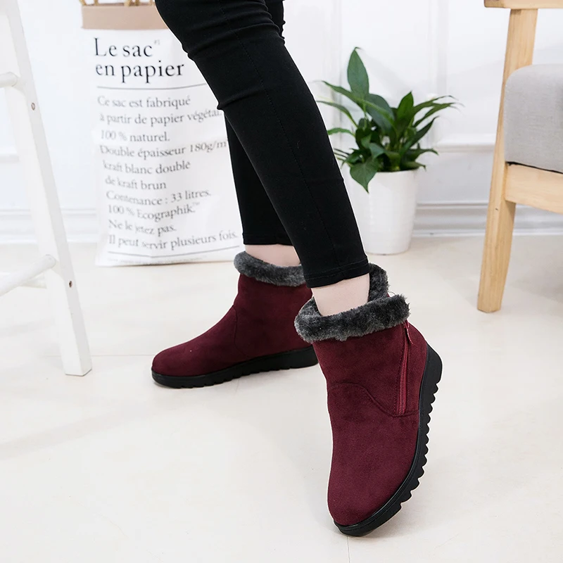 2023 Woman Shoes Woman Winter Snow Boots Warm Ankle Boots Platform Rubber Female Boots Winter Snow Footwear Lady Low Heel Shoes - Image 5