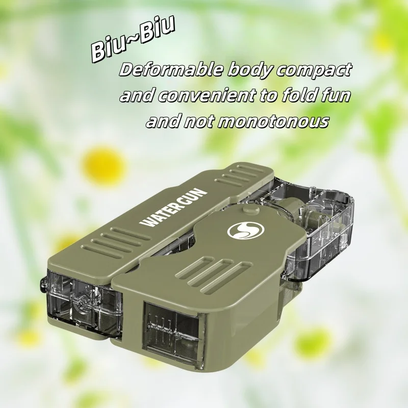 مسدس مياه صغير قابل للطي يدويًا، مسدس صغير للمياه المشجرة المستمرة في الهواء الطلق، لعبة لعب مائية على الشاطئ هدية