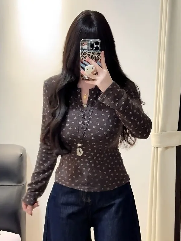 

Новинка! Женская корректирующая майка-топ с цветочным принтом в стиле ретро, приталенная, с эффектом утягивания талии, весна 2026