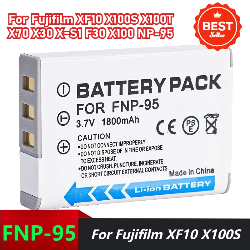 

3.7V 1800mAh for Fujifilm XF10 X100S X100T X70 X30 X-S1 F30 X100 NP-95 Batteries