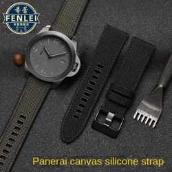 Bracelet For DIESEL Dz4500 Dz4506 DZ7420 DZ4318 Panerai Canvas silicone Watch Strap 24 26mm 28mm Accessories Men Nylon Watchband