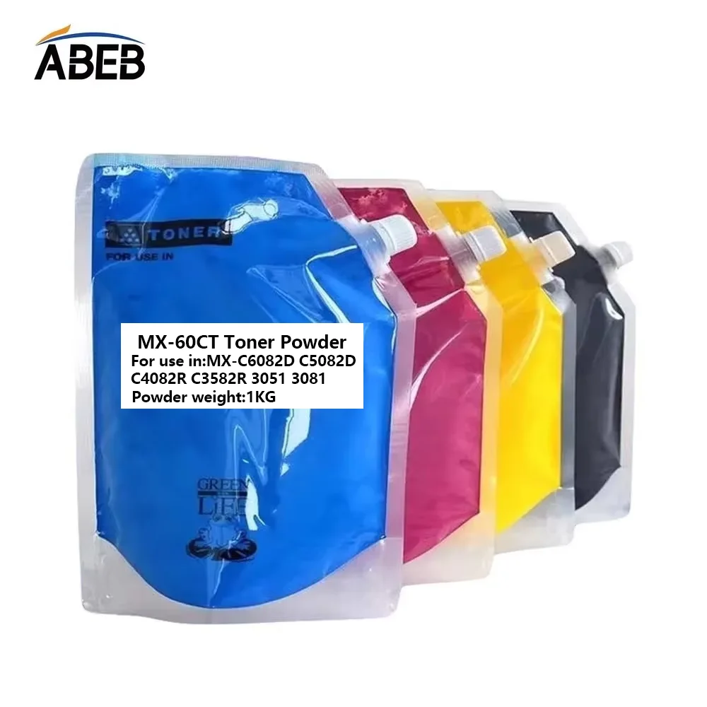 

1KG MX-60CT Toner Powder For Sharp MX-C6082D C5082D C4082R C3582R 3051 3081 High Quality Compatible Copier Color Toner Refil