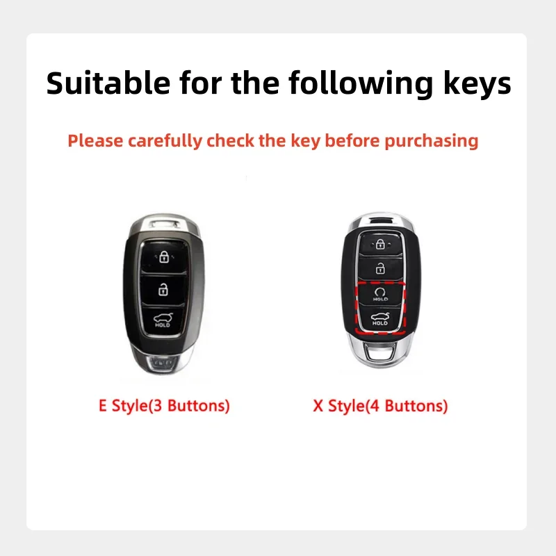 New Car Key Case Anti Scratch Anti Dust For Hyundai I30 Ix35 Kona Encino Solaris Azera Grandeur Ig Accent TM Palisade Santa Fe - view 2