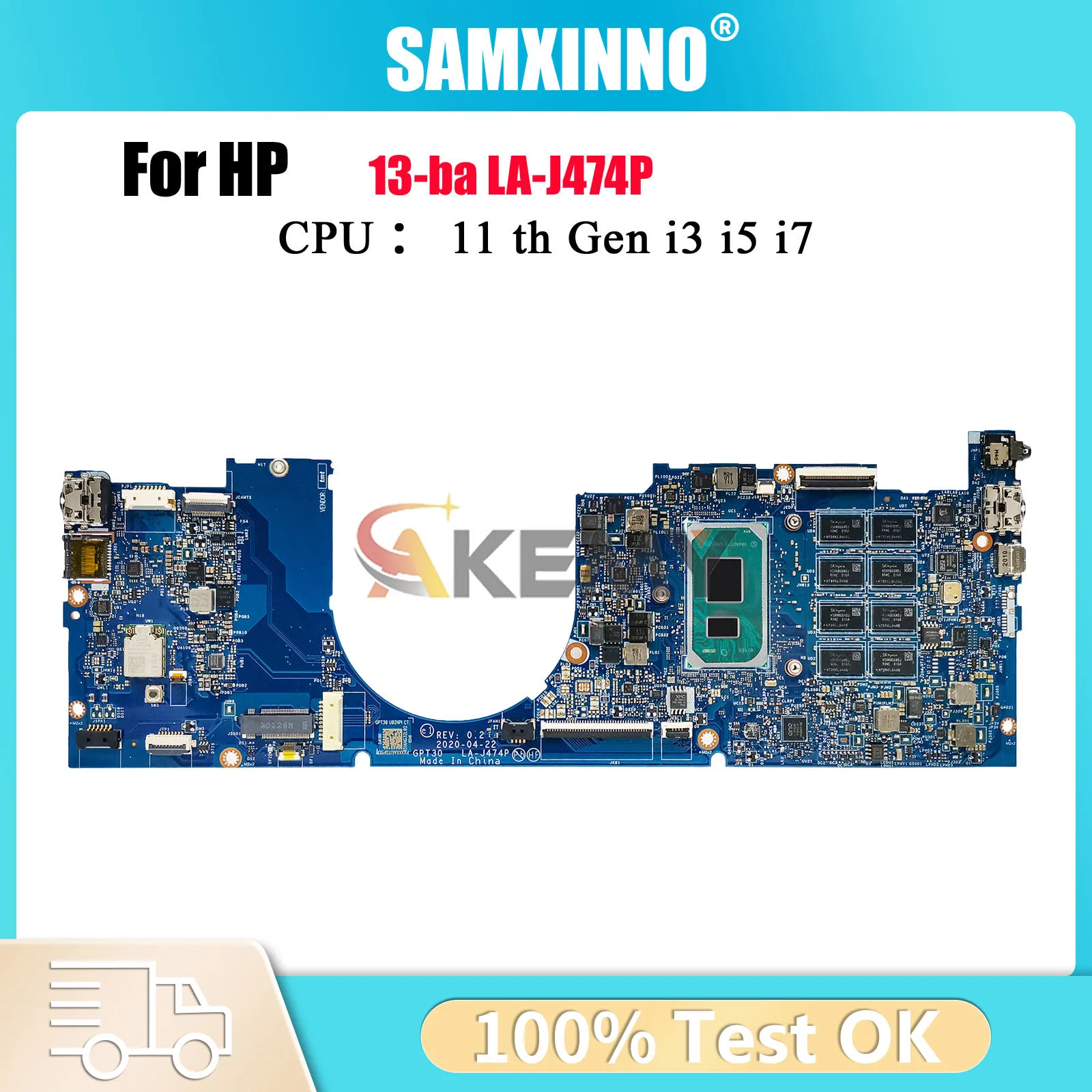 

LA-J474P For HP Envy 13-BA Laptop Motherboard M20695-601 M20697-601 With i5 i7 11th Gen CPU 8GB 16GB RAM 100% Fully Tested