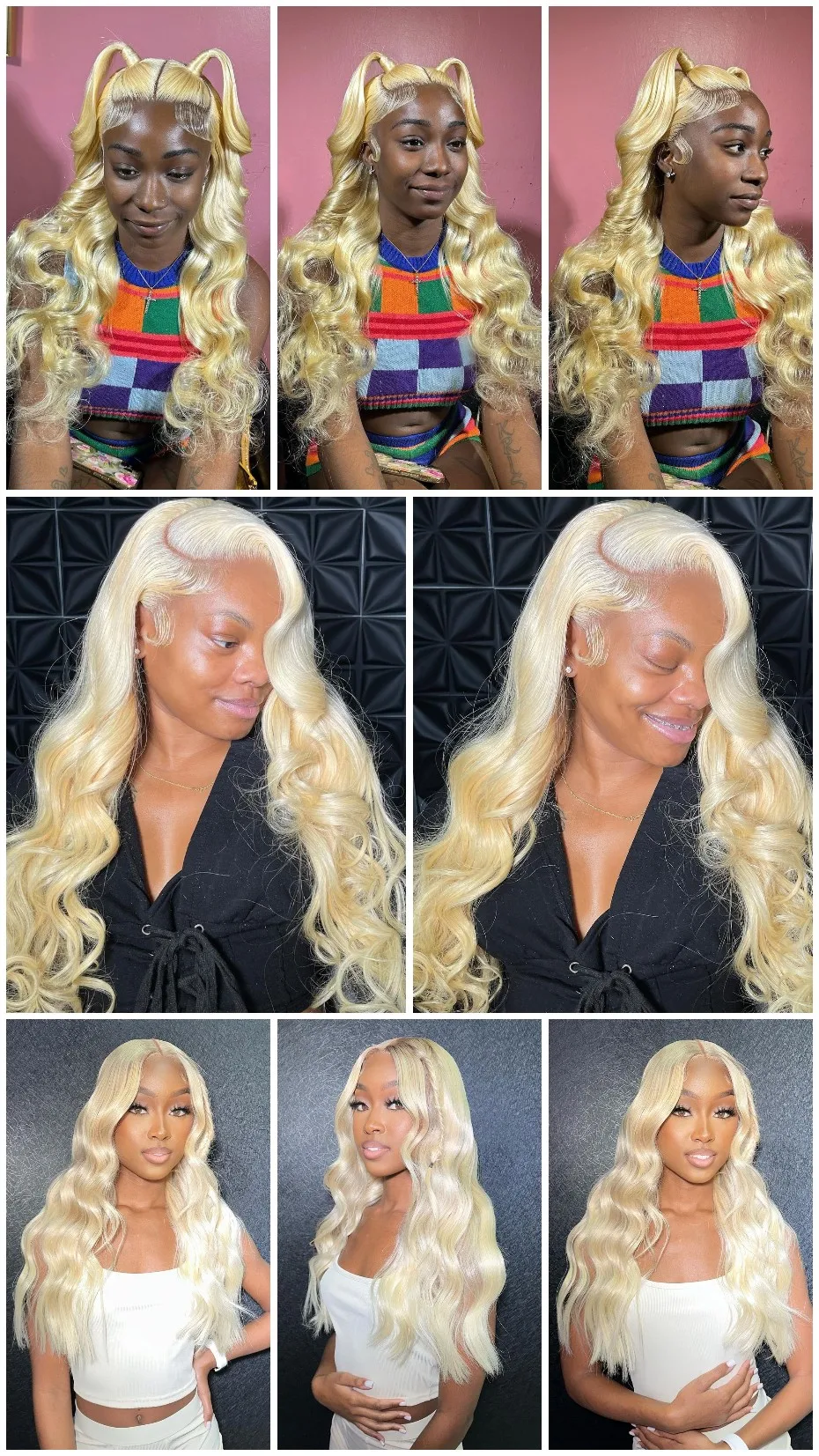 Transparent Lace Front Wig 613 Blonde Body Wave13x4 13x6 360 Lace Frontal Wigs 180 200 220 Density Brazilian Human Hair Wig Pre Plucked Brazilian Remy Hair Wigs