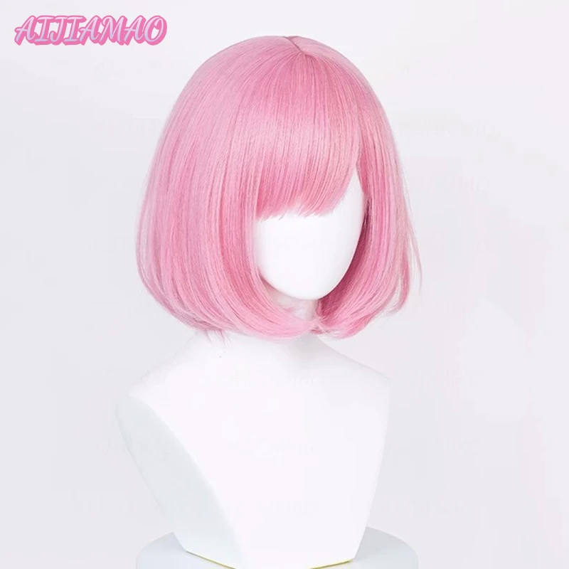 Ootori Emu Cosplay Wig Anime Project SEKAI COLORFUL STAGE! Emu Wig 34cm Short Pink Heat Resistant Synthetic Hair Wigs + Wig Cap