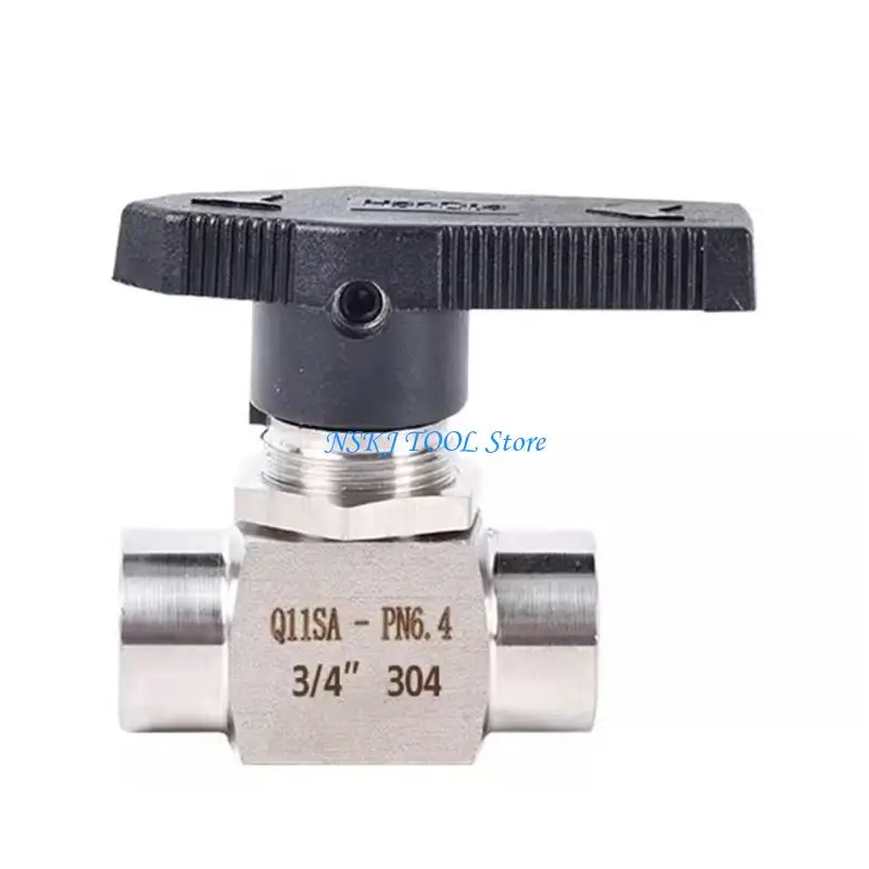 L8RC Stainless Steel Tees Valves Excellent Stability for Pressure Systems Water Gas Media