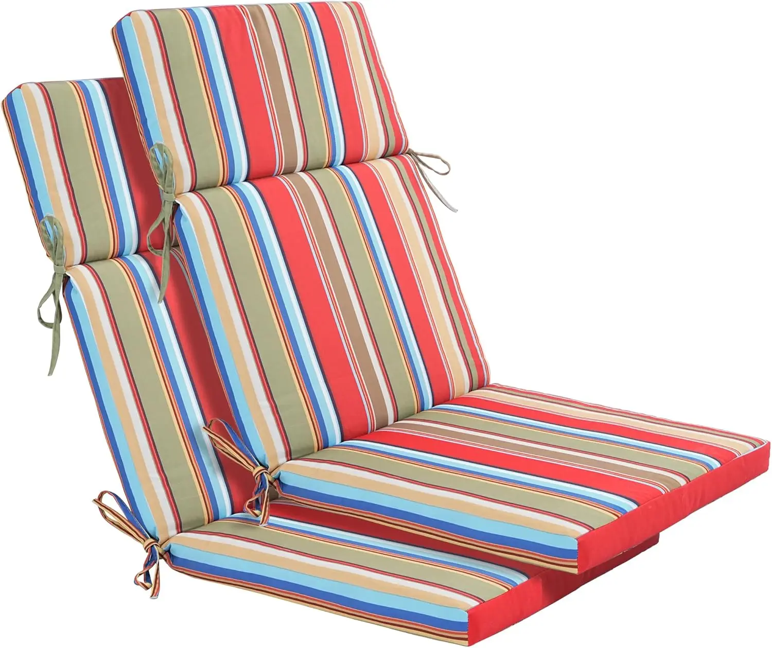 

2 Pa Outdoor High Ba Chair Cushion, Weather Resistant Adironda Rochair Cushions, Patio Chair Seat Cushions