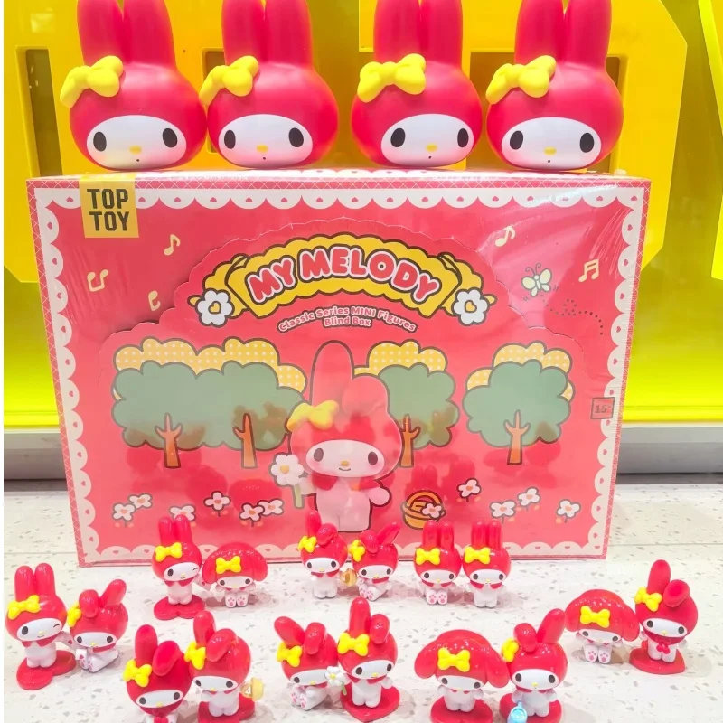 

New Sanrio My Melody Classic Series Mini Blind Box Cute Magnetic Desktop Ornament Kawaii Bean Doll Collectible Gift For Girls