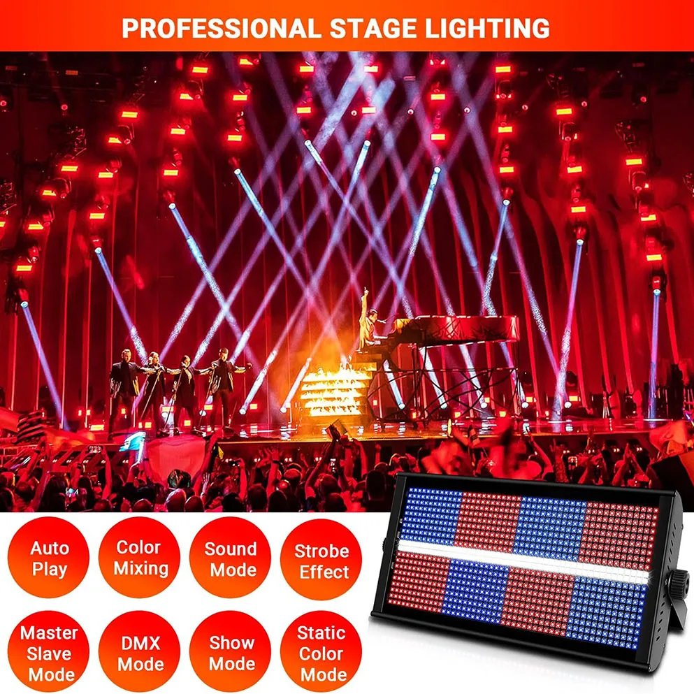 960LED RGBW ستروب أضواء 4 قطعة DJ ديسكو أضواء 8 + 8 قطاعات الجمهور الزفاف أضواء للمسرح نادي حفلة عطلة أضواء المحيطة