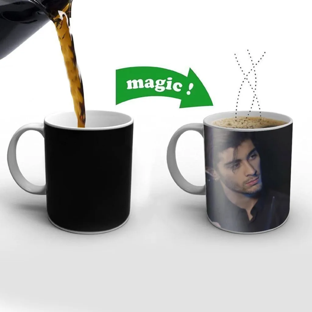 

Singer Z-Zayn M-Malik New Creative Color Changing Mug Ceramic Coffee Milk Tea Cup Gifts Free shipping