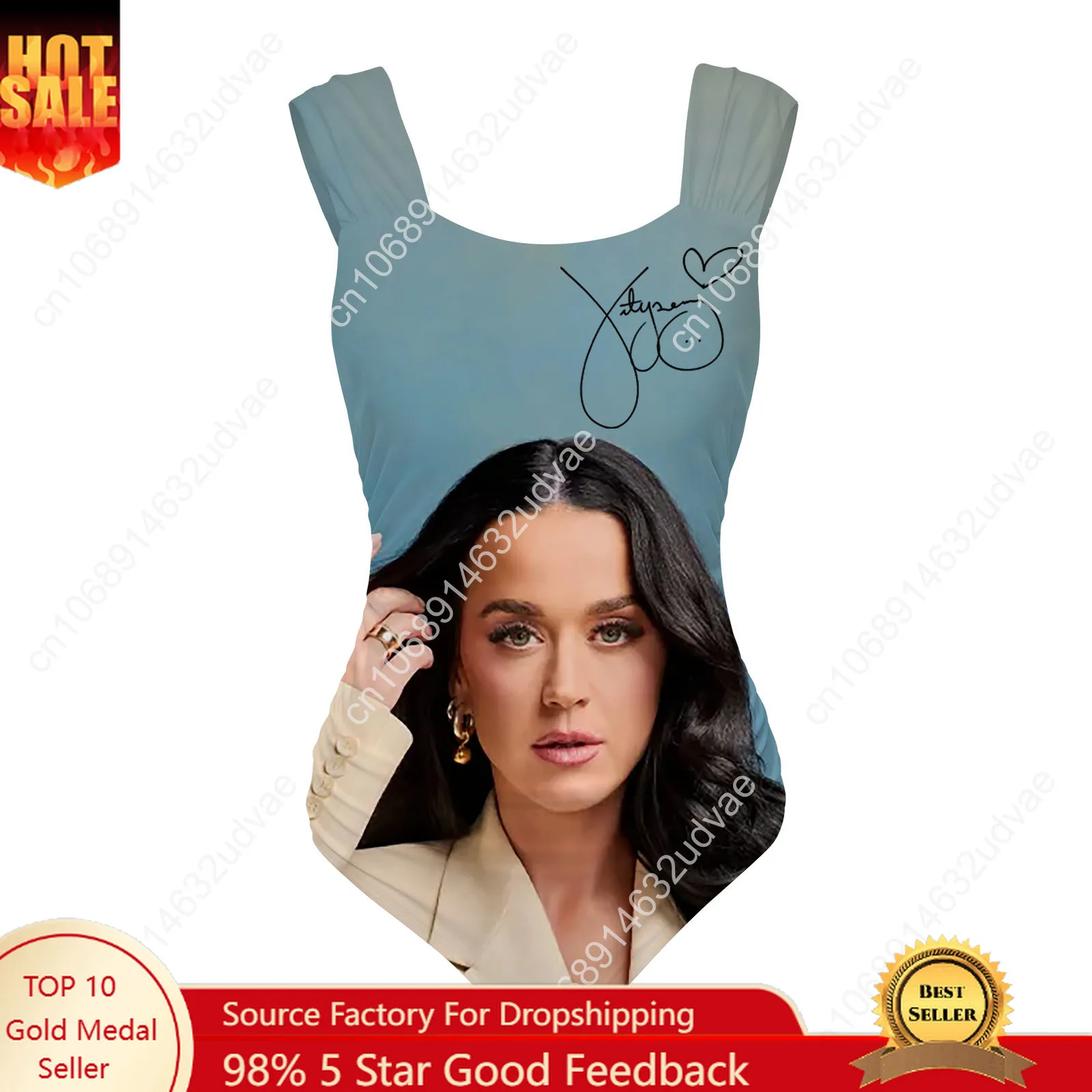 

Купальник Katy Perry с широкими бретелями, женские купальные костюмы, персонализированные купальники, вечерние у бассейна, сексуальное бикини, пляжная одежда на заказ