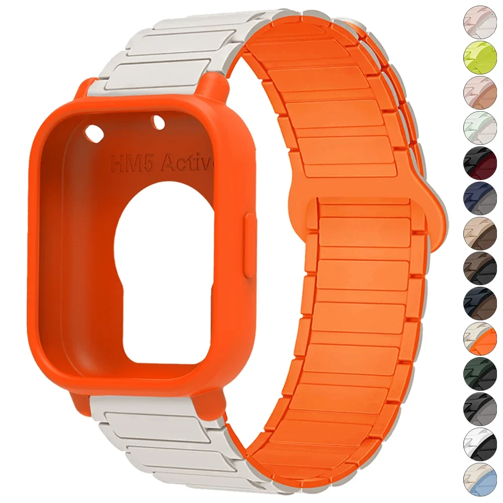 Gehäuse + Armband für Redmi Watch 5 Lite/5, aktives Silikon, magnetisches Ersatzarmband, Gürtel, Smart-Armband, Schutzhülle