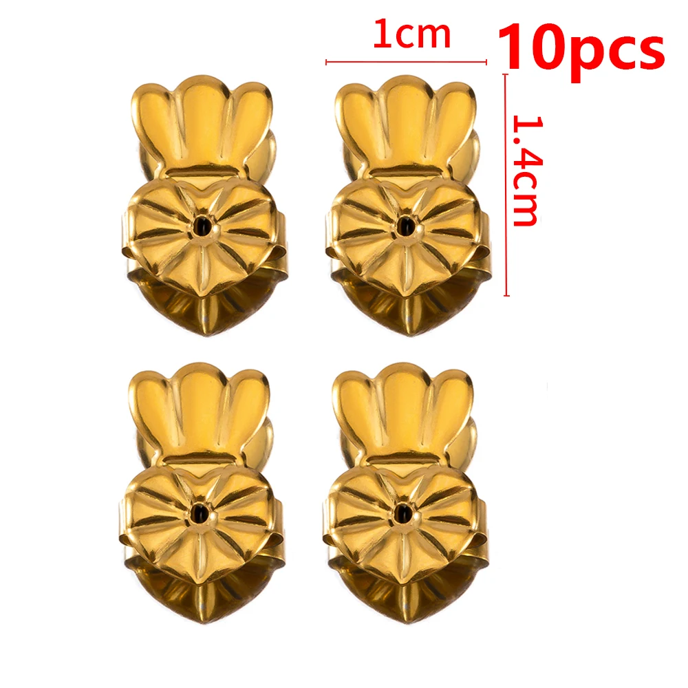 귀걸이 리프터, 크라운 스타일 스테인레스 스틸 귀걸이 리테이너, 헤비 듀티 귀걸이용 귀걸이 리테이너, 10 개
