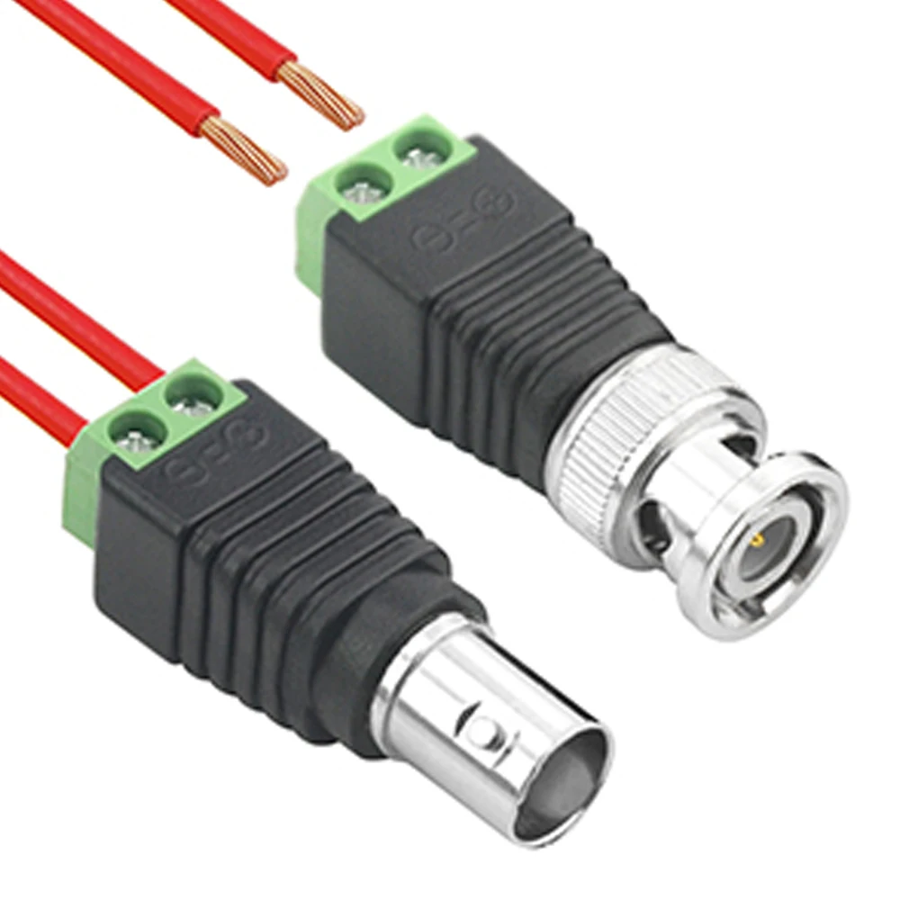 5 Pairs Screw Type BNC Male/Female Adapter Male Connectors and Solderless Female Video Balun Terminal Plug Connector