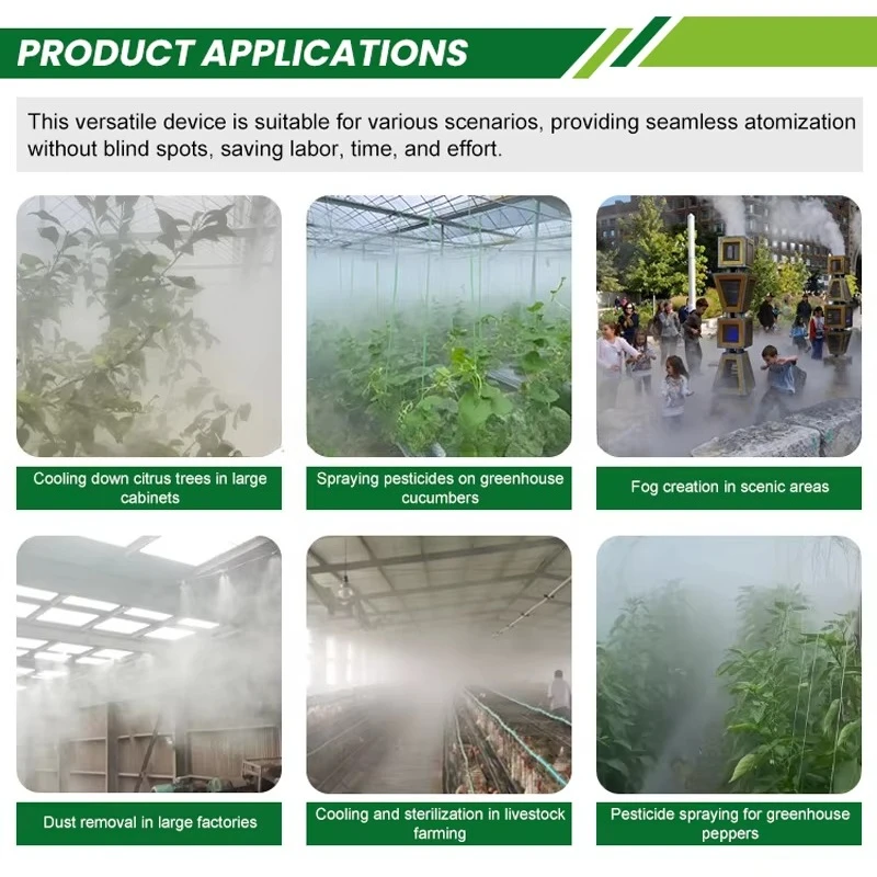 a forBox Type Smart Farm Greenhouse High-Efficiency Non-Contact Pump Humidification Automatic Misting System Fogger Sprayer