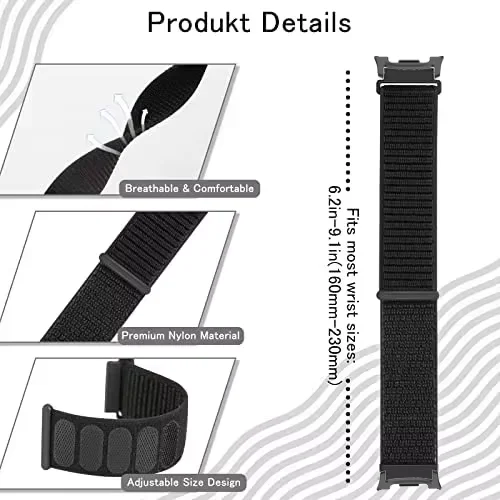 Esportes náilon loop banda para samsung galaxy watch 8 40mm 44mm 8 clássico 46mm pulseira galaxy watch ultra 2025 47mm cinta