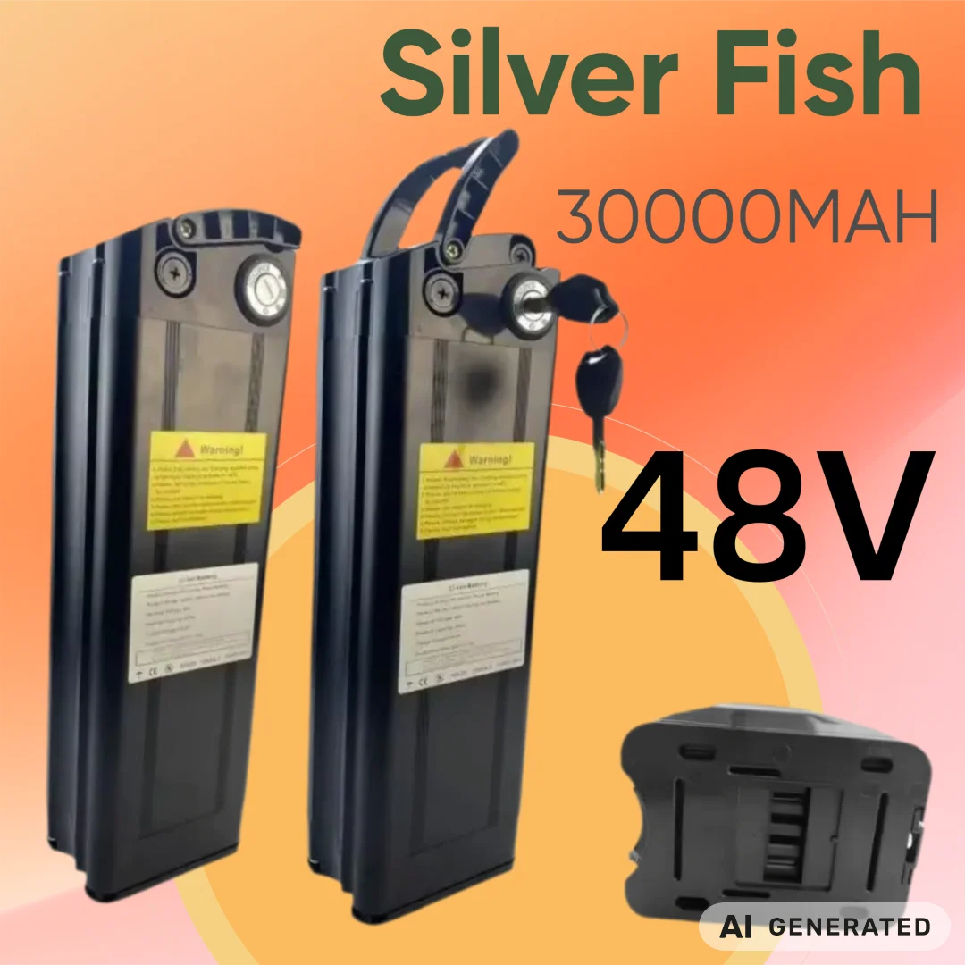 High-power 18650 Lithium ion battery pack Original 48V Silver Fish Style batteria 30Ah High quality 500W 750W 1000W