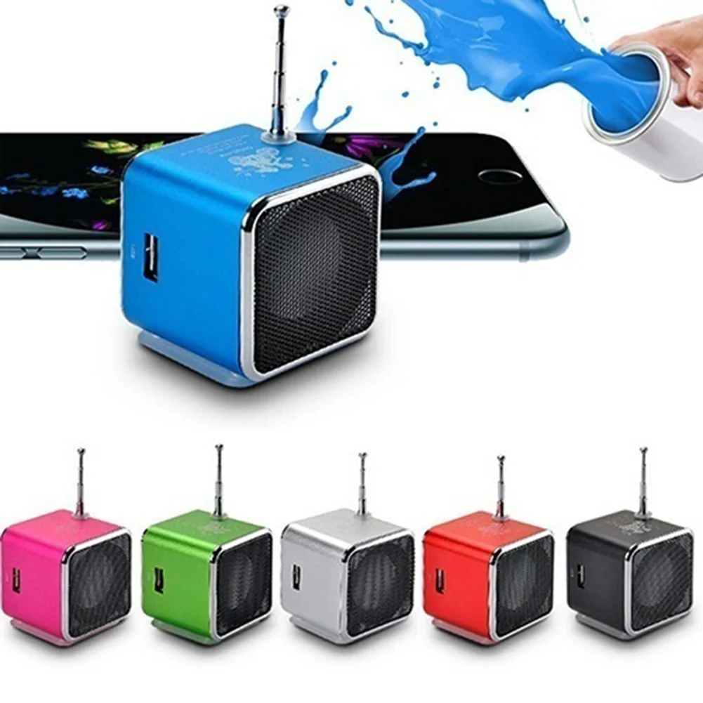 Tdv26 Card Speaker Upgraded Subwoofer Speaker Mini Music Audio Led Mp3 Player Speaker Fm Stereo Portable Radio Usb Micro Sd TF
