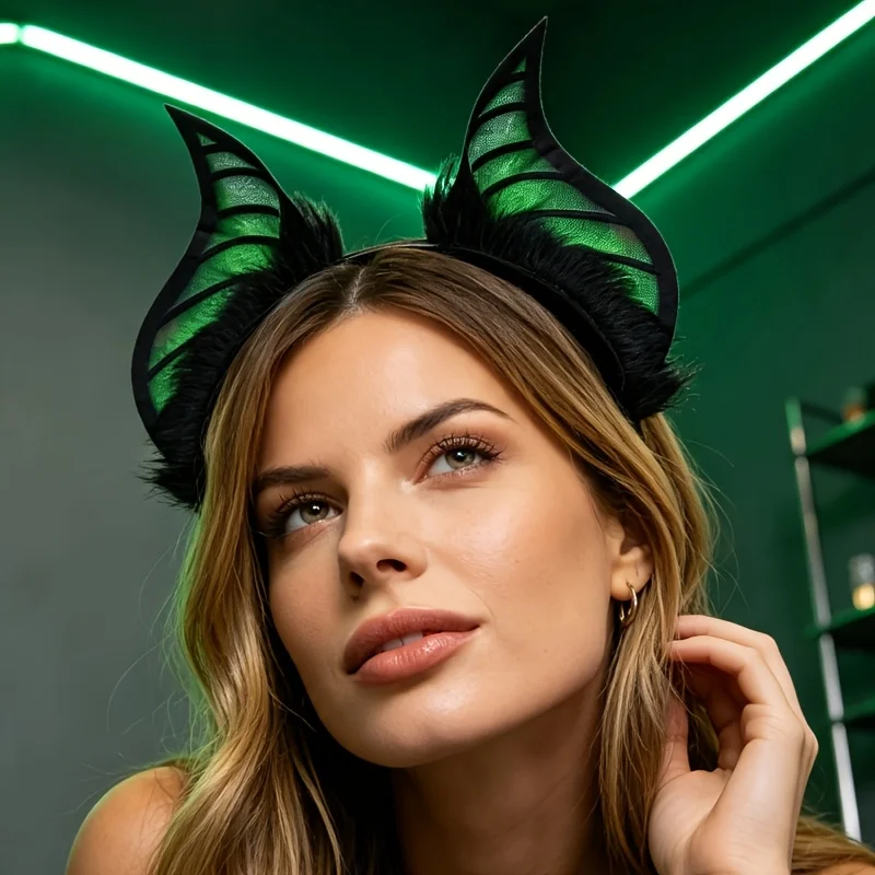Cos Prop Simulation Bat Ears Headband Party Dress Up Decorative Hair Accessory