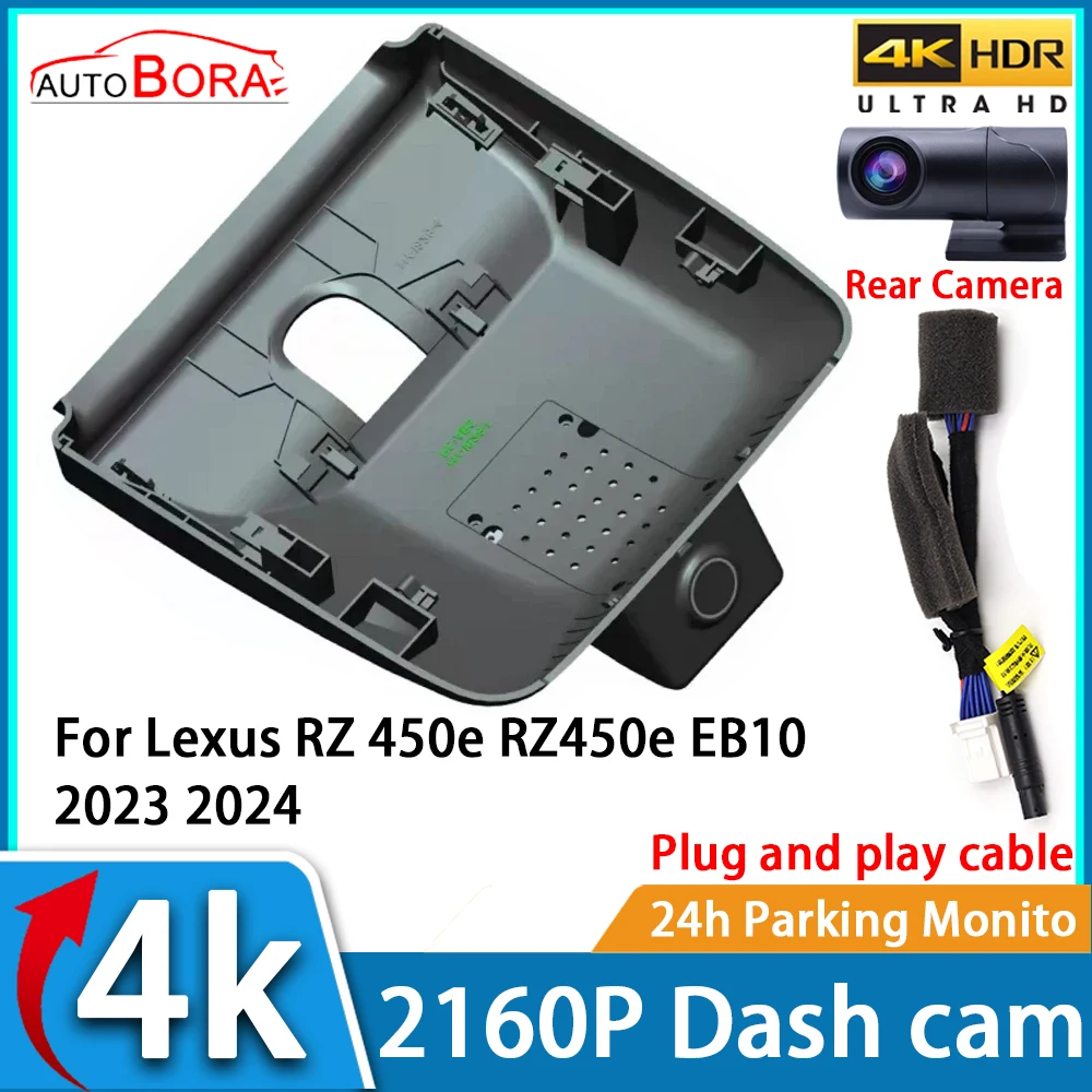 ZhuCamX Car Video Recorder Night Vision UHD 4K 2160P DVR Dash Cam for Lexus RZ 450e RZ450e EB10 2023 2024