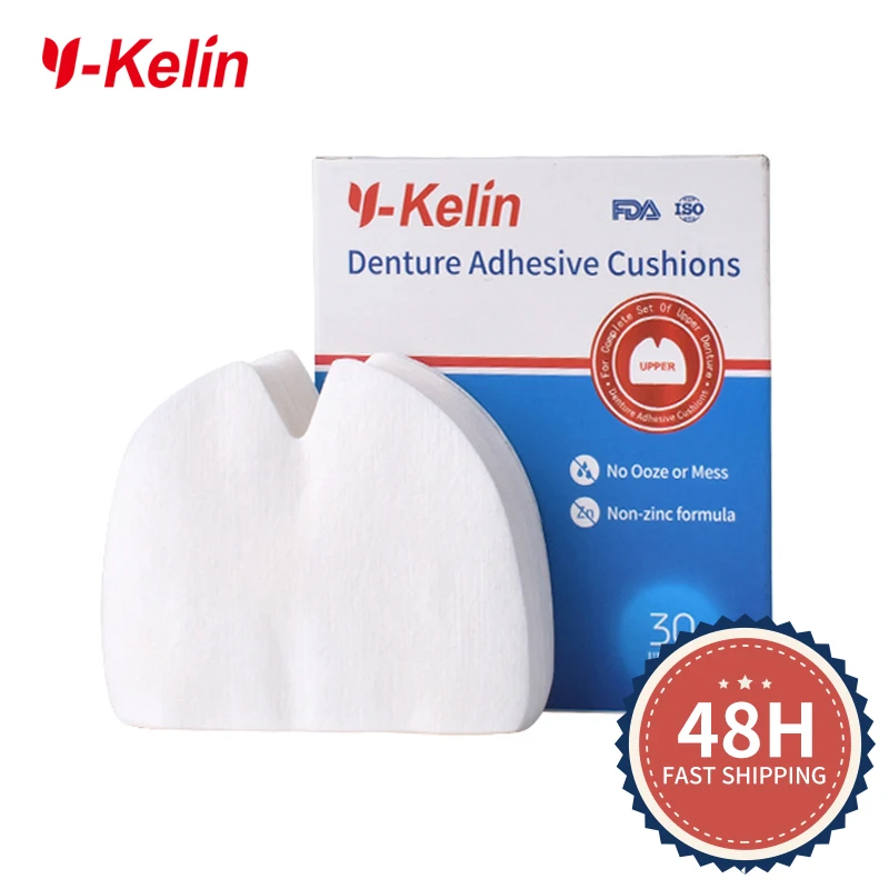 Y-Kelin Denture Adhesive Cushion(Upper) 30 Pads For upper FalseTeeth  Dentadura Jaw