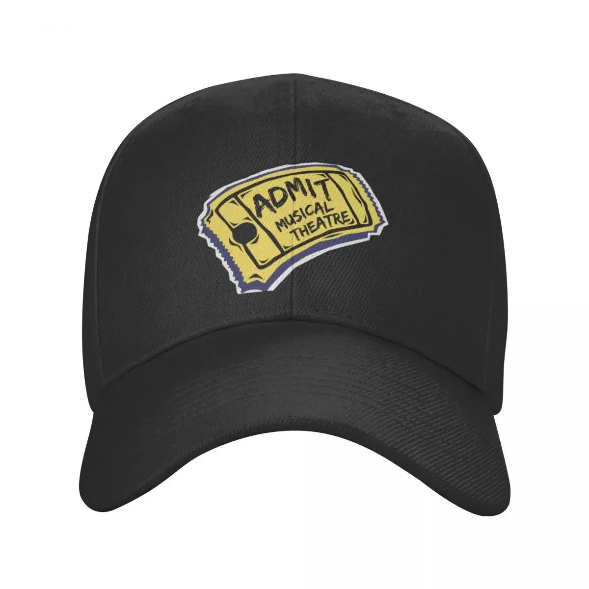 ADMIT Musical Theatre Baseball Cap western Hat black funny hat Ball Cap Men's Luxury Women's