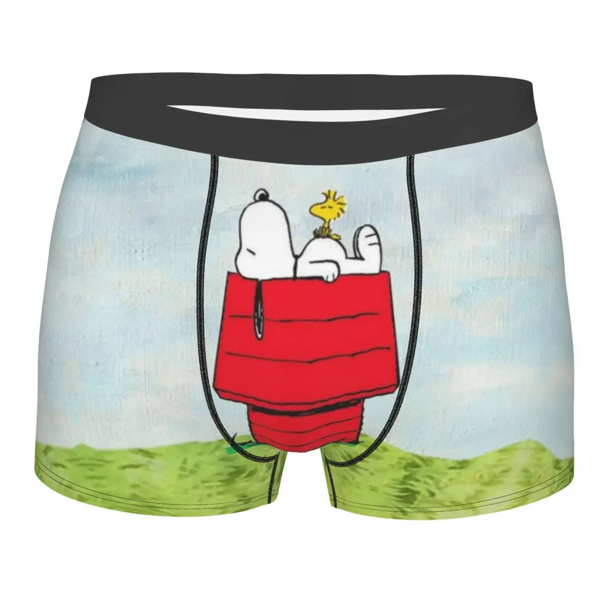

Новинка на заказ, боксеры S-Snoopys, шорты, мужские трусы, дышащие милые трусы с героями мультфильмов, нижнее белье