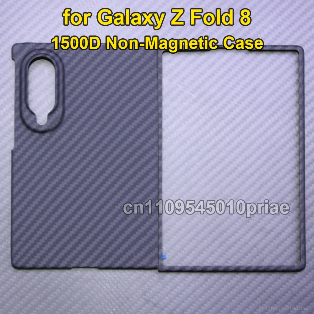 Carbon fiber Kevlar Aramid fiber case for samsung galaxy z fold 8 wide fabric thin hard Lightweight Cover balck Slim light Case