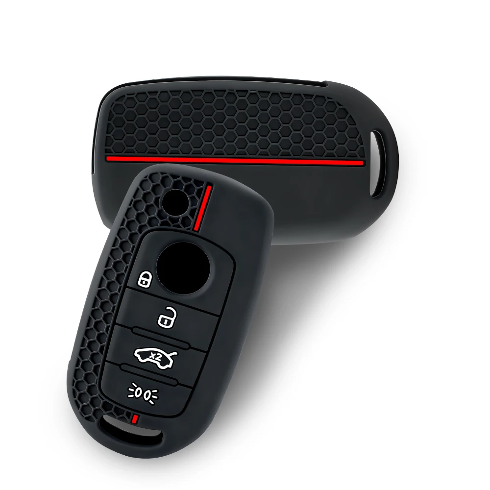 Capa de silicone para chave de 3 botões, para fiat cronos egea 500x toro tipo para dodge neon, sem chave, protetor de suporte de pele