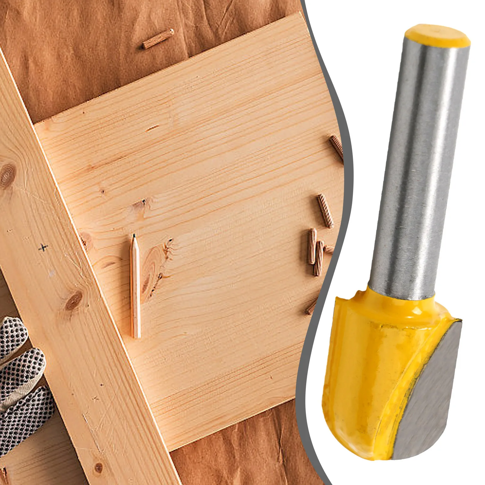 Milling Cutter Router Bit Long Blade Long Reach Round Nose Wood Router Bit Woodworking Tools Attachment Convenient High Quality