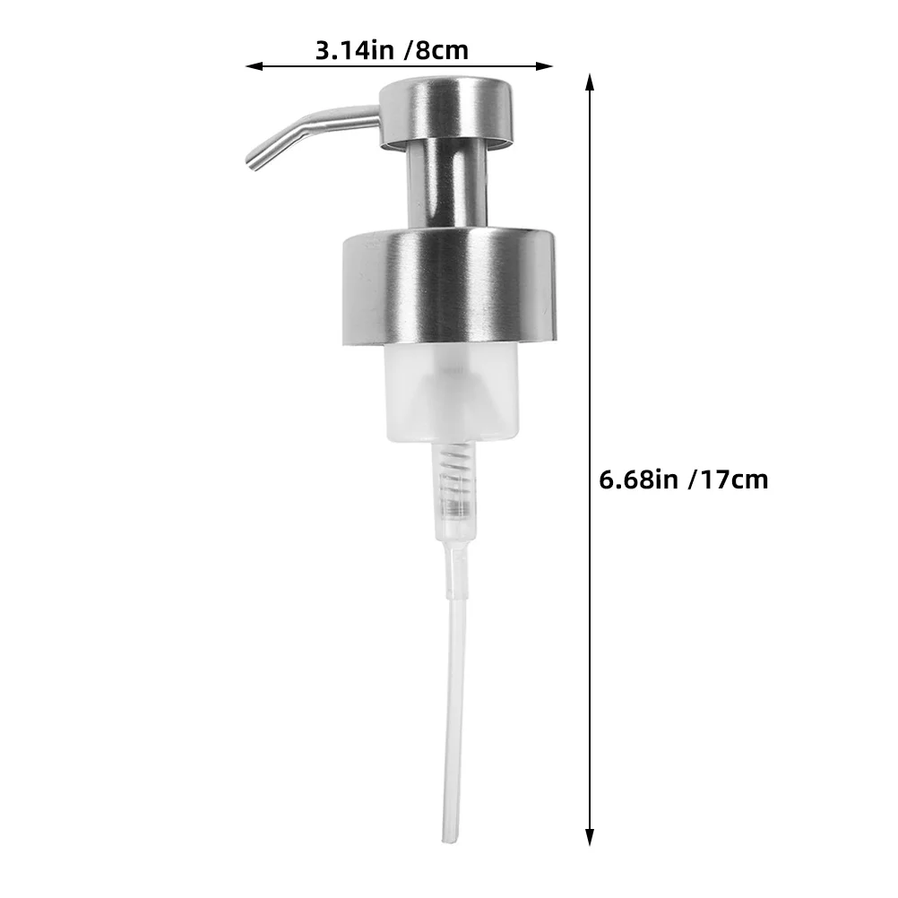 Cabeça da bomba dispensadora de sabão de espuma, 2 peças, aço inoxidável, loção, shampoo, preto, prata, para cozinha, banheiro, uso, bombas de shampoo