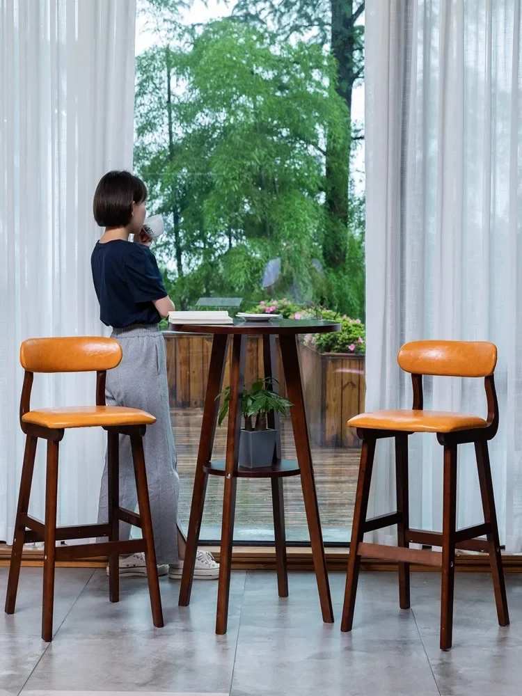 American Simple Balcony Home Bar Table Cafe Casual Dining Room High Table