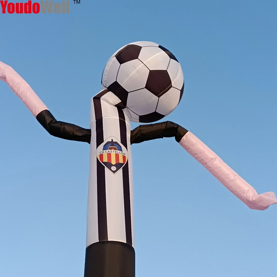 

6mh Inflatable Football Dancing Star, Football Festival, Event, Football People Dancing In The Air, Oxford Cloth With Blower