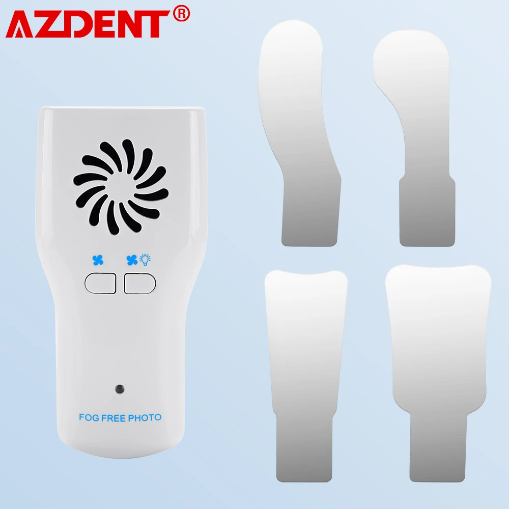 

AZDENT Dental Anti-Fog Mirrors Set Fog Free Dentist Mirror with LED Light Orthodontic Photography Reflector Glass Defog Occlusal