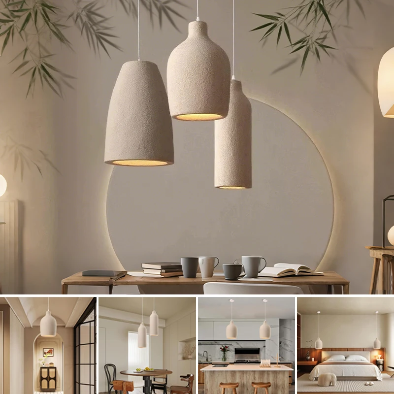 

Nordic Wabi Sabi LED Pendant Lamp Modern Dining Room Lighting for Living Room Bedroom Loft Ceiling Chandelier Hanging Lamps
