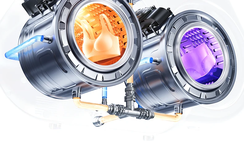 Three buckets of underwear washing machine, underwear cylinder wall-mounted washing and drying machine, automatic mini socks