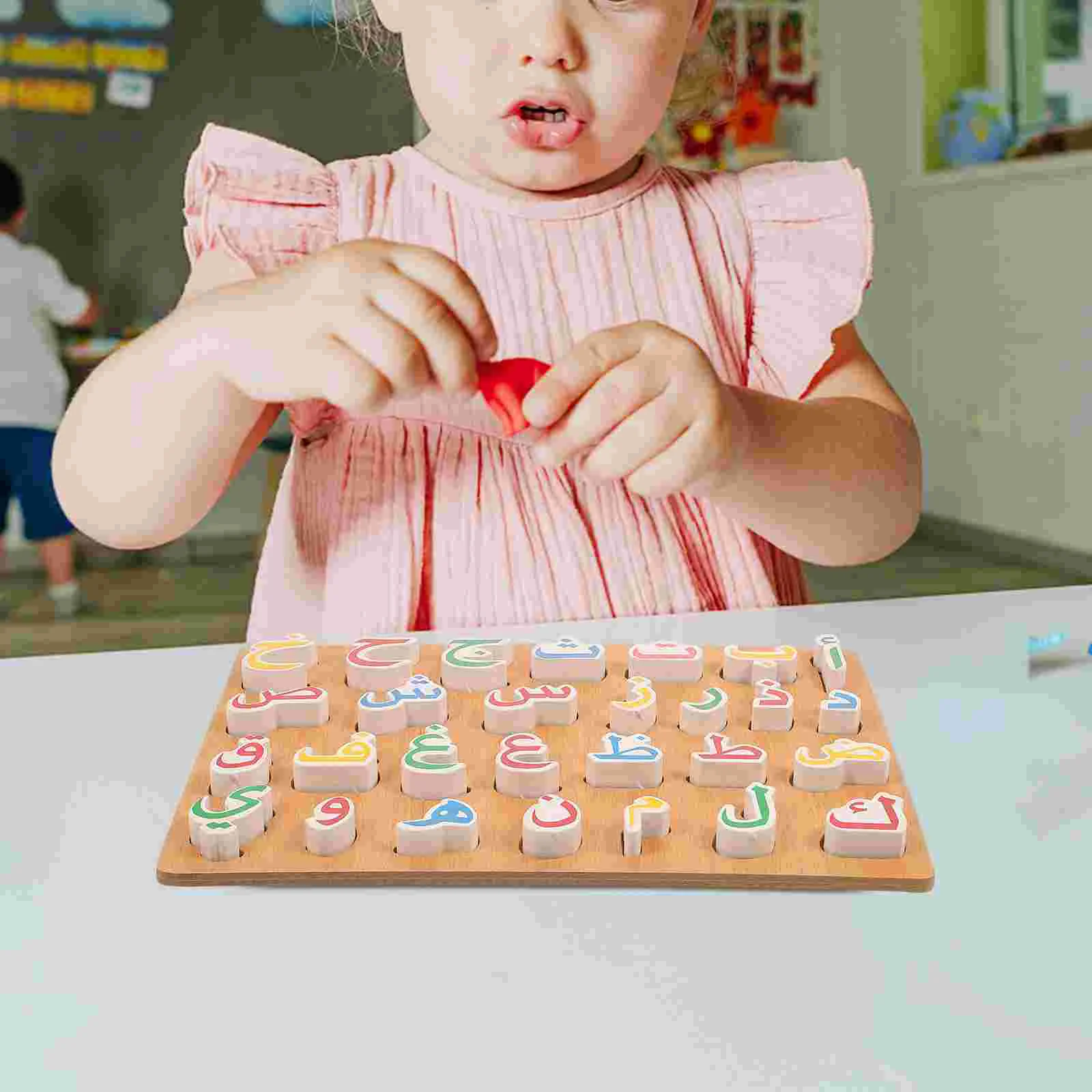 Alfabet puzzel speelgoed bijpassende letterbord hout logica speelgoed kleuterschool