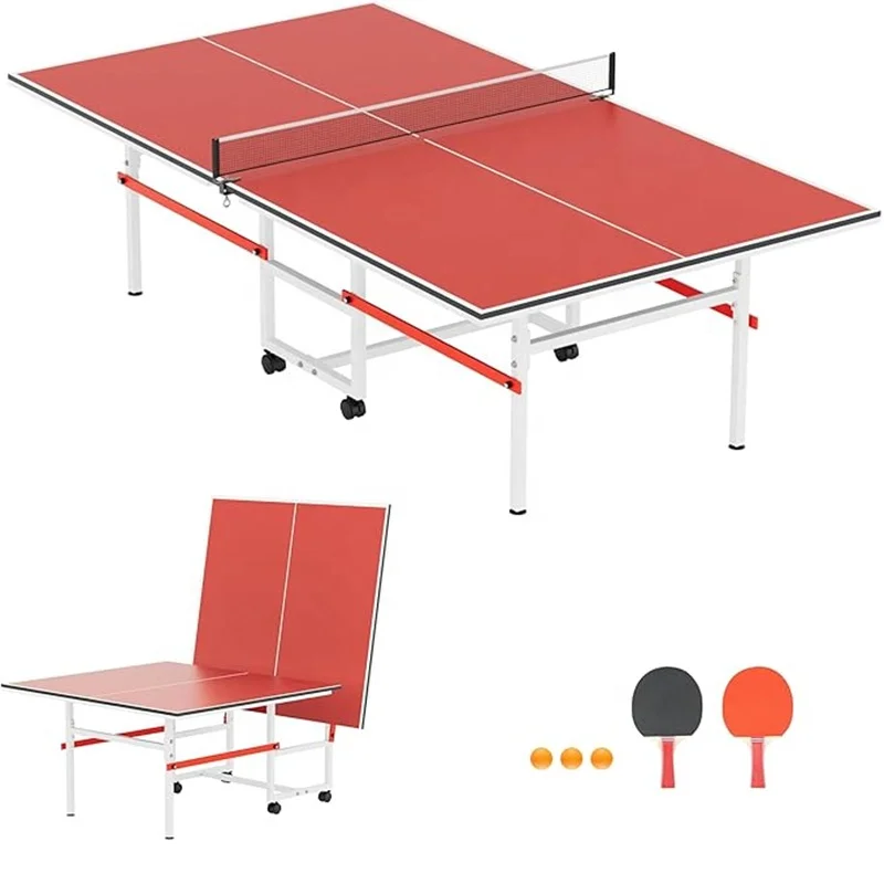 Factory-Direct Eco-Friendly Durable Foldable Ping Pong Table Anti-wobble Structure Indoor/Outdoor Use Color Customizable