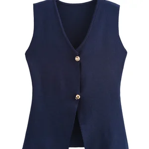 Zevity Women Fashion V Handless neck Gold button Mesh Women Women's Shirt Chic Solid Color Slim Cardigan Blouse Tops LS6273 10 Main Sales Gold Blouse - №1