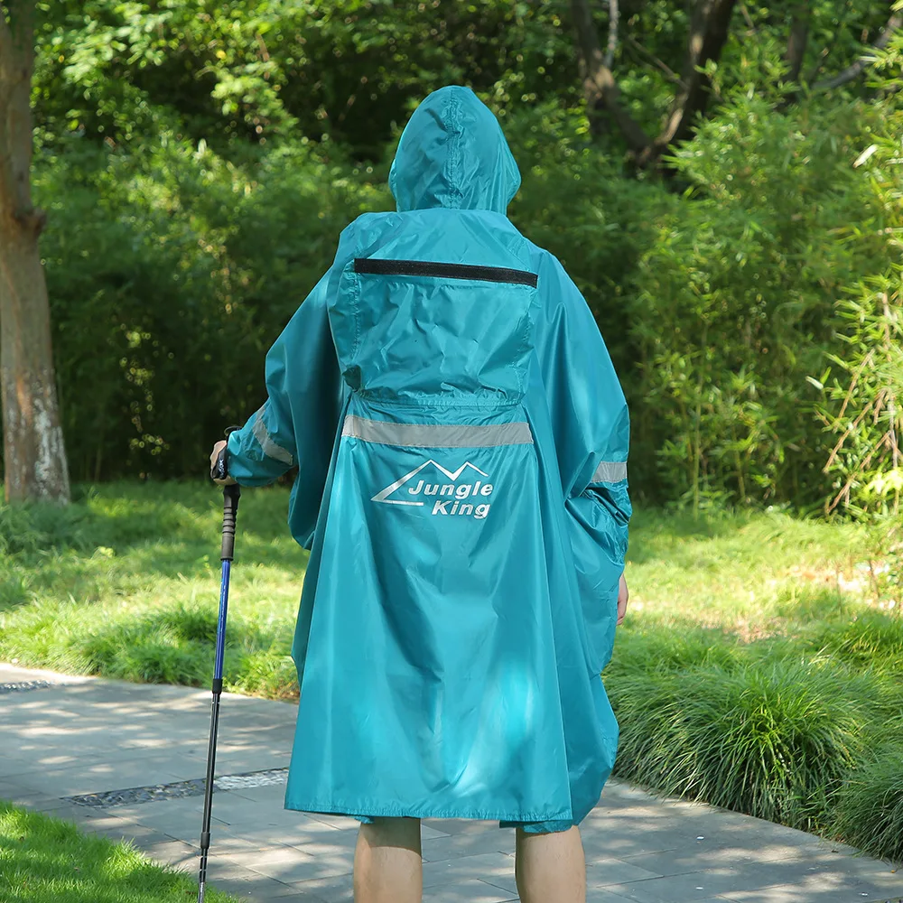 JUNGLE KING YY194 حقيبة ظهر خارجية معطف واق من المطر بأكمام طويلة معطف واق من المطر للمشي لمسافات طويلة بدلة متعددة الوظائف مع شريط عاكس #2